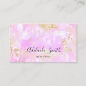 Carte De Visite texture opale rose (Devant)