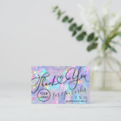 carte de visite texture opale script merci (Debout devant)