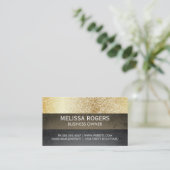 Carte De Visite Texture or | Blocs de couleurs | Code QR (Debout devant)