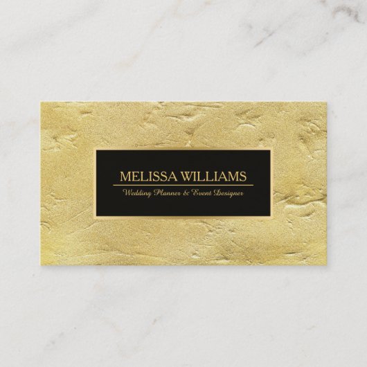 Carte De Visite Texture or Imprimer les accents noirs (Devant)