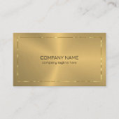 Carte De Visite Texture or métallique brillant bordure or (Devant)