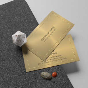 Carte De Visite Texture or métallique brillant bordure or