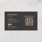 Carte De Visite Texture Or Professionnelle Moderne Design (Dos)