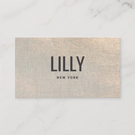 Carte De Visite Texture Or Professionnelle Moderne Design (Devant)