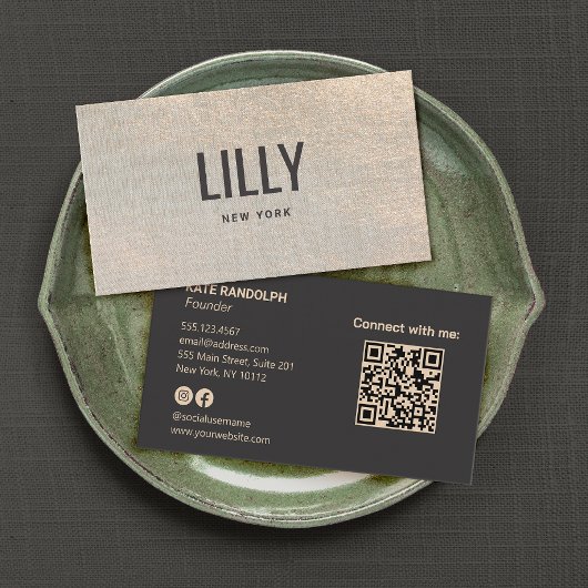 Carte De Visite Texture Or Professionnelle Moderne Design