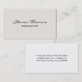 Carte De Visite Texture papier | Blanc oeuf (Devant / Derrière)