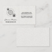 Carte De Visite Texture papier de l'icône de communication réseau (Devant / Derrière)