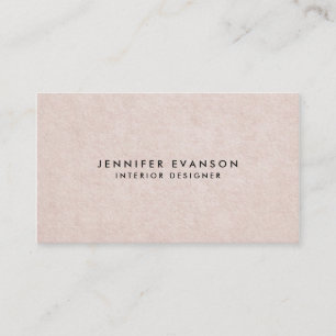 Carte De Visite Texture papier élégante et subtile de couleur rose
