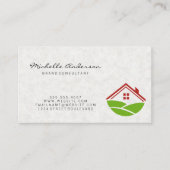 Carte De Visite Texture papier japonaise | Icône d'accueil (Devant)