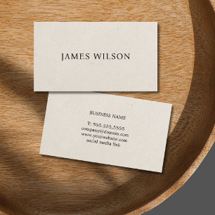 Carte De Visite Texture papier minimale simple Consultant noir