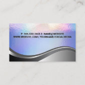 Carte De Visite Texture Pastel Foil | Métallique | Code QR (Dos)