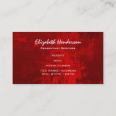 Carte De Visite Texture peinte en rouge profond Arrière - plan Abs (Dos)