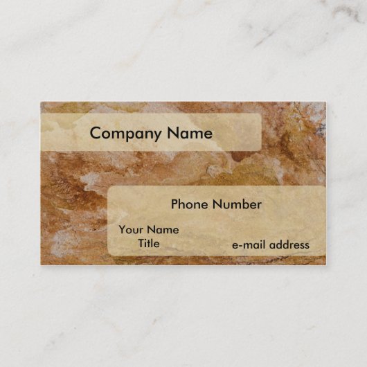 Carte De Visite Texture Red Rock (Devant)