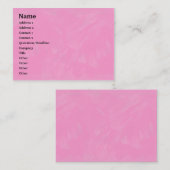 Carte De Visite Texture rose brossée - Customisée (Devant / Derrière)