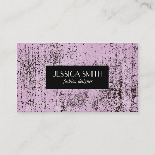 Carte De Visite Texture rose Grunge (Devant)