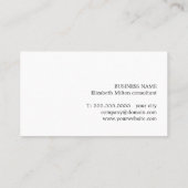 Carte De Visite Texture Rose Pastel Élégant Professionnel (Dos)