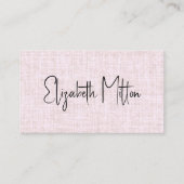 Carte De Visite Texture Rose Pastel Élégant Professionnel (Devant)