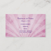 Carte De Visite Texture rose Shabby Rayons rayés (Dos)