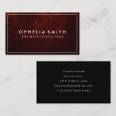 Carte De Visite Texture rouge | Bordure blanche classique (Devant / Derrière)