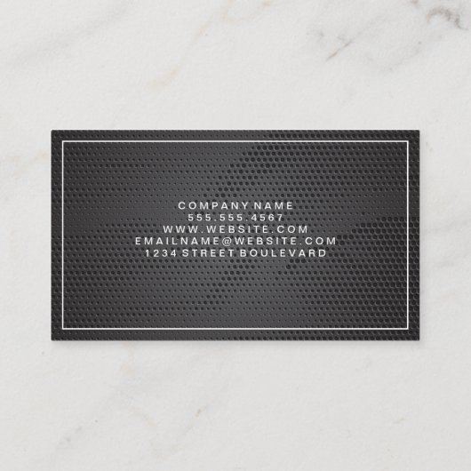 Carte De Visite Texture rouge | Bordure blanche classique (Dos)