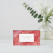 Carte De Visite Texture rouge de gradient de style de Bokeh (Debout devant)