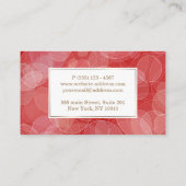 Carte De Visite Texture rouge de gradient de style de Bokeh (Dos)