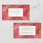 Carte De Visite Texture rouge de gradient de style de Bokeh (Devant / Derrière)
