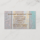 Carte De Visite Texture Rustique Avec Peinture De Flaquage Sur Mét (Dos)