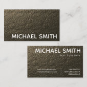 Carte De Visite Texture simple en béton or de chalk (Devant / Derrière)