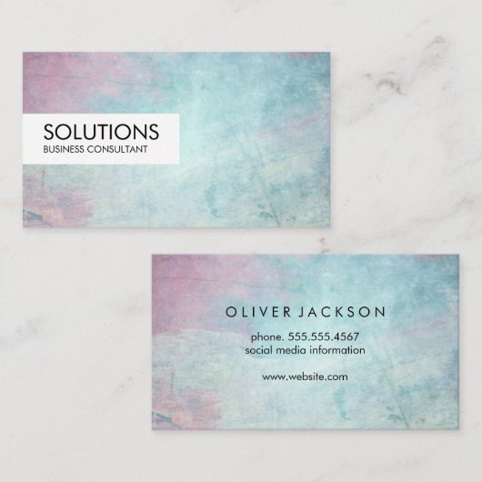 Carte De Visite Texture simple et élégante (Devant / Derrière)