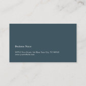 Carte De Visite Texture simple et élégante Blanc bleu Consultant (Dos)