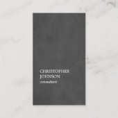 Carte De Visite Texture simple et élégante Consultant en gris fonc (Devant)