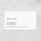 Carte De Visite Texture simple et élégante gris foncé blanc Consul (Dos)