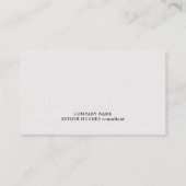 Carte De Visite Texture simple et élégante minimale Consultant bla (Dos)