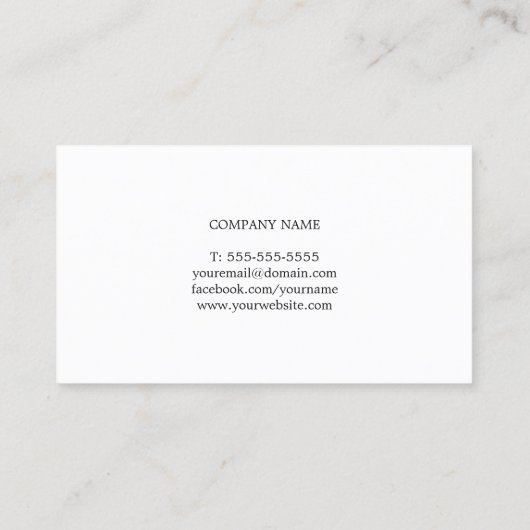 Carte De Visite Texture simple et élégante Noir Blanc Consultant (Dos)