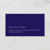 Carte De Visite Texture simple et élégante White Blue Consultant B (Dos)