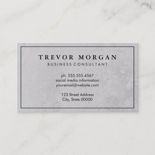 Carte De Visite Texture simple et professionnelle en noir (Devant)