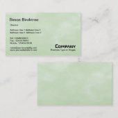 Carte De Visite Texture Sky 01 - Vert clair (Devant / Derrière)
