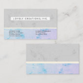 Carte De Visite Texture sophistiquée Bloc de couleur de l'entrepri (Devant / Derrière)