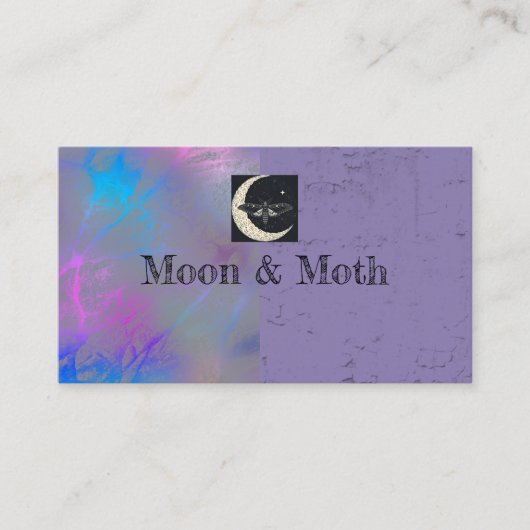 Carte De Visite Texturé sur deux tons avec code QR personnalisé (Devant)