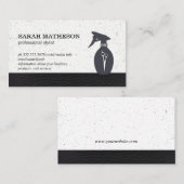 Carte De Visite Texture tachetée Lux Découpe en cuir (Devant / Derrière)