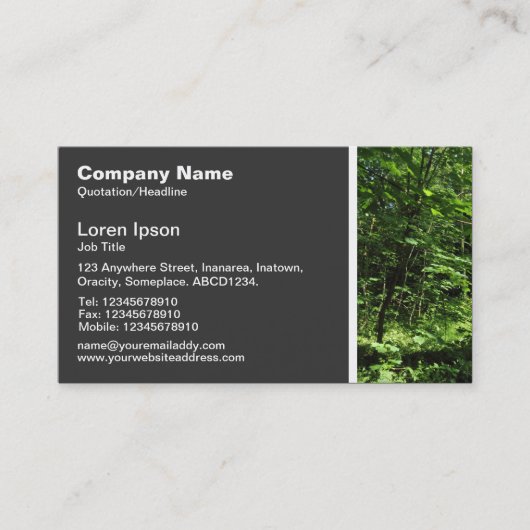 Carte De Visite Texture Ton - Bois (Devant)