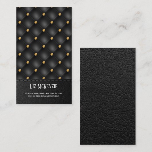 Carte De Visite Texture Tufted de luxe (Devant / Derrière)