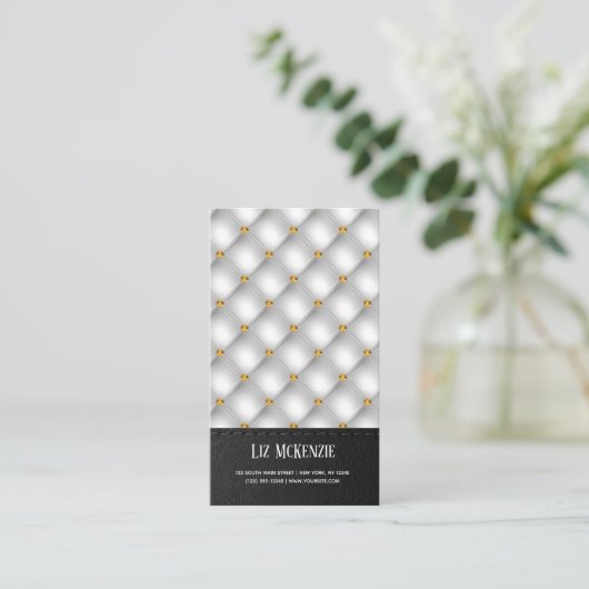 Carte De Visite Texture Tufted de luxe (Debout devant)