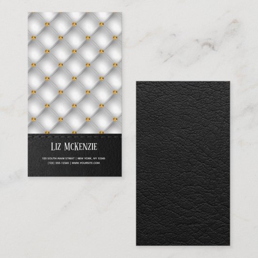 Carte De Visite Texture Tufted de luxe (Devant / Derrière)