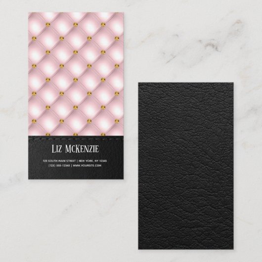 Carte De Visite Texture Tufted de luxe (Devant / Derrière)