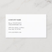 Carte De Visite Texture unique Monogramme bleu Consultant financie (Dos)