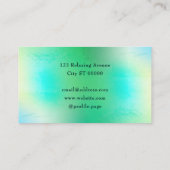 Carte De Visite Texture vert faux marbre naturel (Dos)