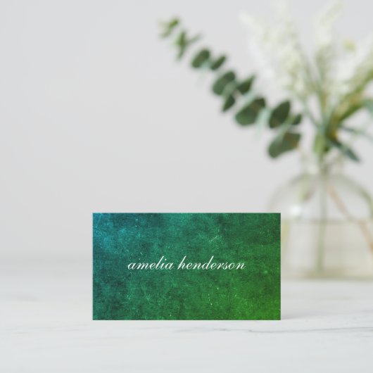 Carte De Visite texture verte chic (Debout devant)