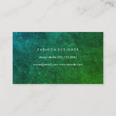 Carte De Visite texture verte chic (Dos)